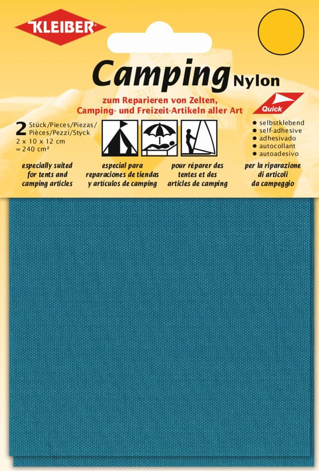 Kleiber Camping-Flicken, Nylon, Selbstklebend, Azur