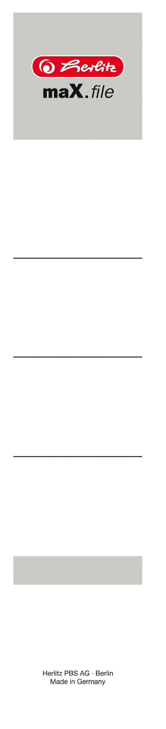Herlitz Ordnerrücken-Etikett Max.File, 36 X 190 Mm, Weiß