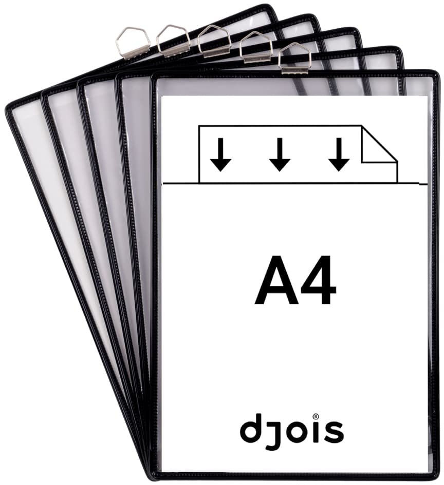 Djois By Tarifold Hängesichttafel, Din A4 Hoch, Schwarz