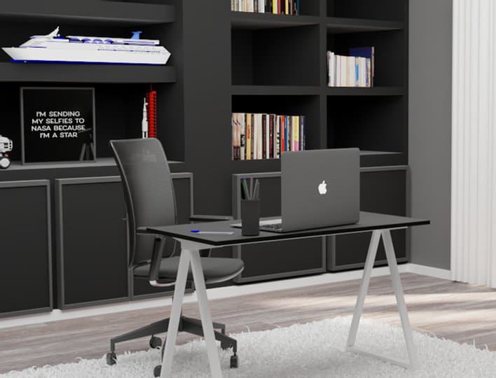 Paperflow Schreibtisch Easyhome Lv9, Metallic-Grau/Walnuss