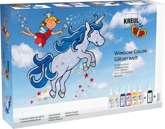 Kreul Window Color Set , Glitzerwelt,