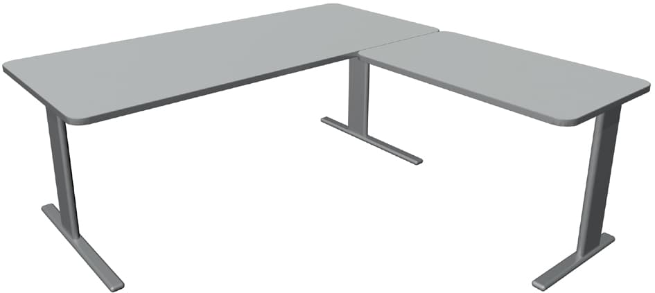 Kerkmann Schreibtisch Unic Mit Anbau, (B)1.800 Mm, Lichtgrau