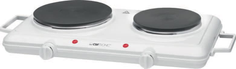 Clatronic Doppelkochplatte Dkp 3583, Weiß