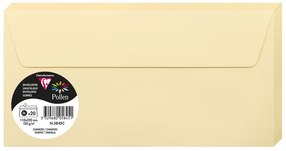 Pollen By Clairefontaine Briefumschlag Dl, Chamois
