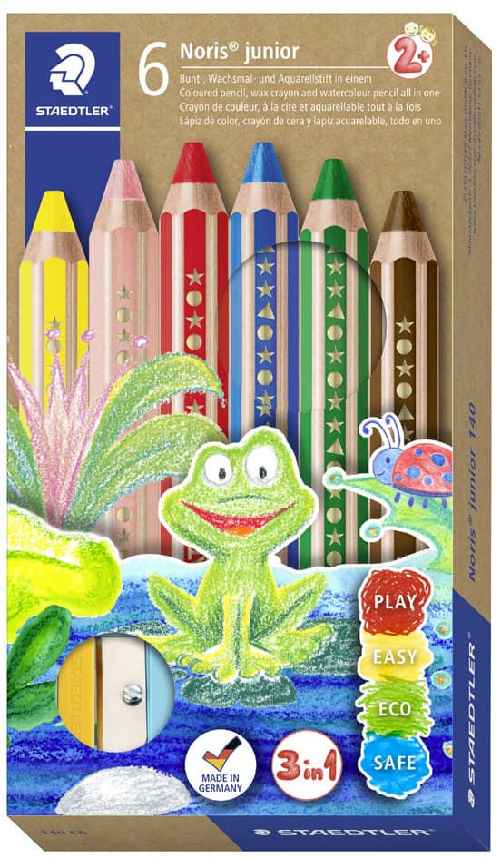 Staedtler Hexagonal-Buntstift Noris Junior, 6er Kartonetui