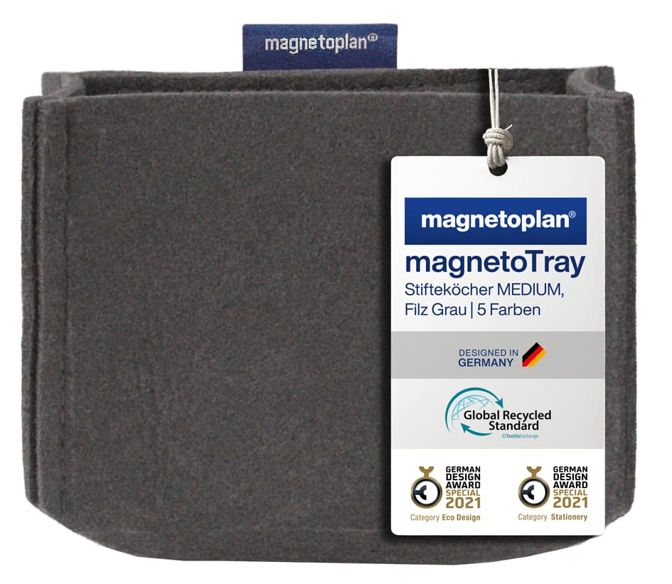 Magnetoplan Stifteköcher Magnetotray, Medium, Grau
