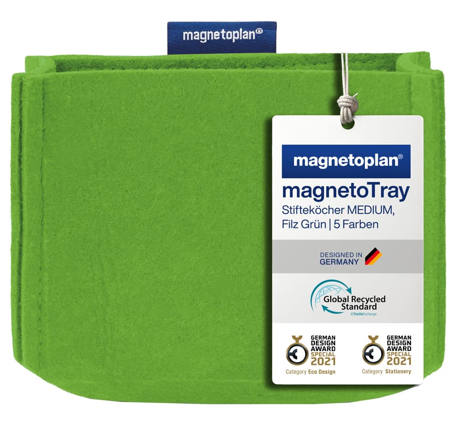 Magnetoplan Stifteköcher Magnetotray, Medium, Grün