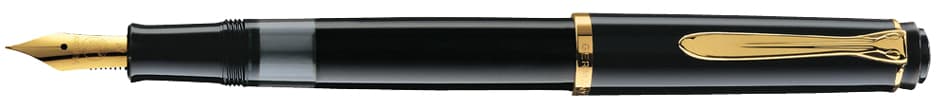 Pelikan Füllhalter M 200, Schwarz, Federbreite: F