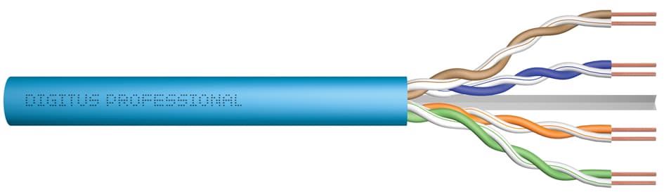 Digitus Installationskabel Kat. 6a, U/Utp, 500 M, Blau