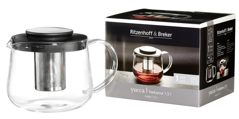 Ritzenhoff & Breker Teekanne Yucca, Aus Glas, 1,5 Liter