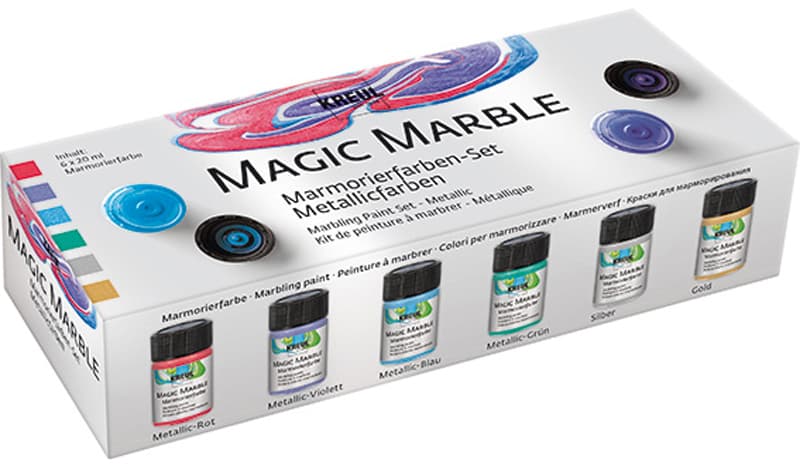 Kreul Marmorierfarbe , Magic Marble, , Set Metallicfarben