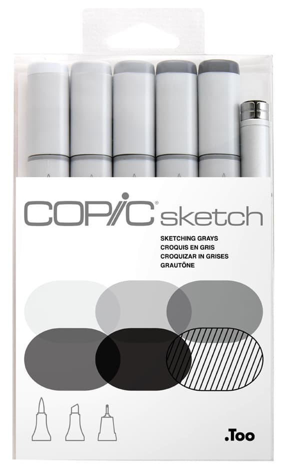 Copic Marker Sketch, 6er Set , Sketching Grays,