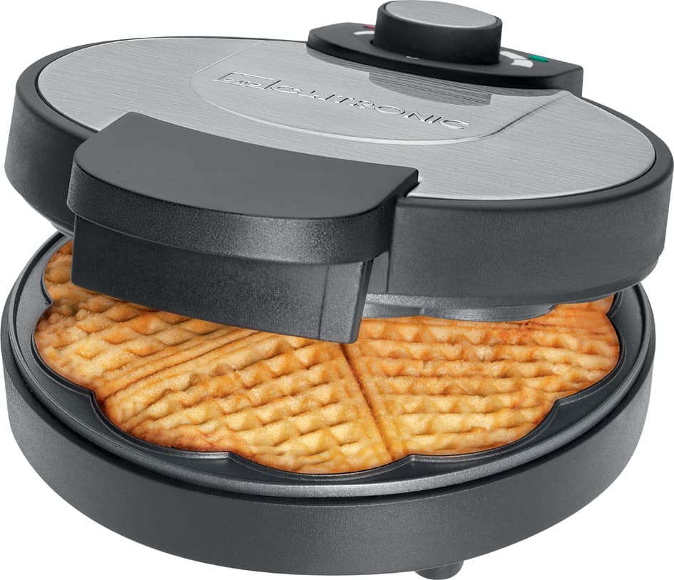 Clatronic Waffeleisen Wa 3492, Edelstahl/Schwarz