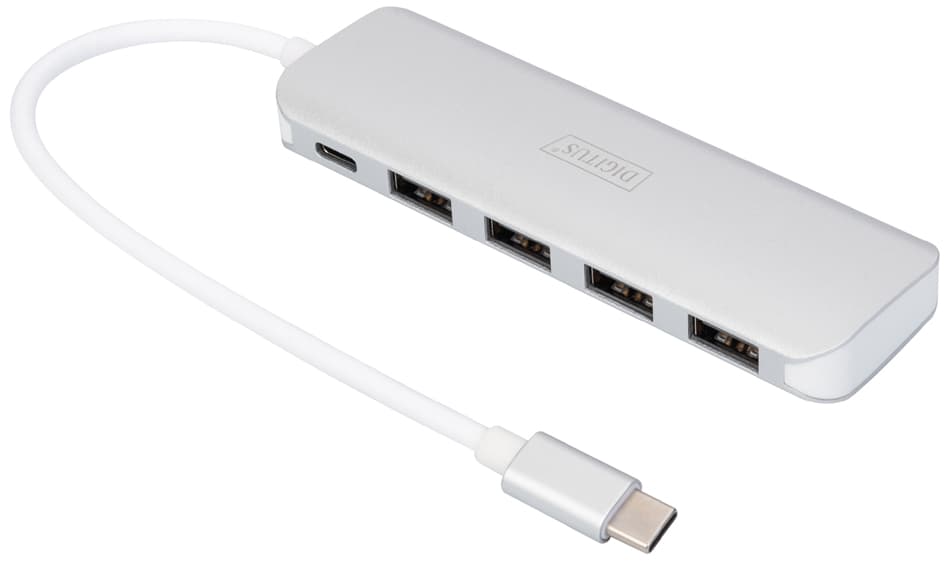 Digitus Usb-C 3.0 Hub, 4-Port, Silber