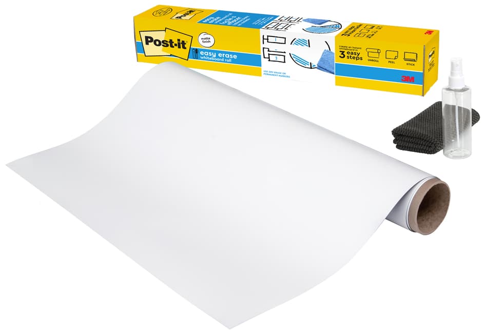Post-It Whiteboard-Folie Easy Erase, 914 X 1.220 Mm, Rolle