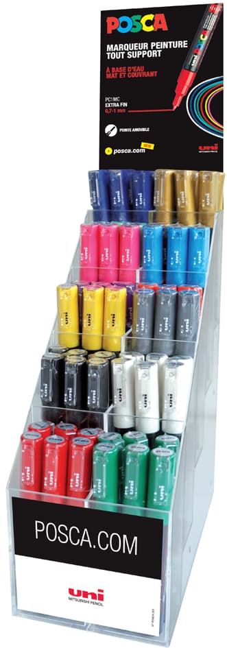 Posca Pigmentmarker Pc-1mc, 72er Display