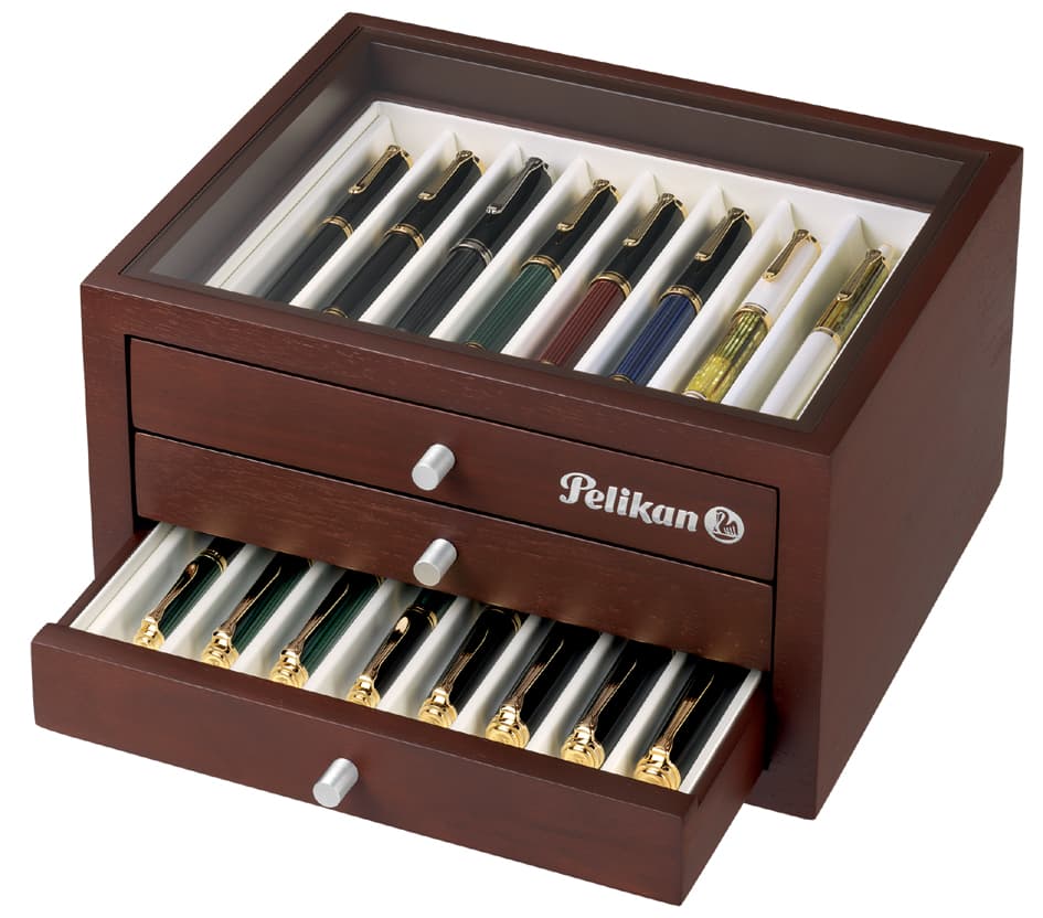 Pelikan Sammler-Schatulle, Für 24 Schreibgeräte, Nußbaum