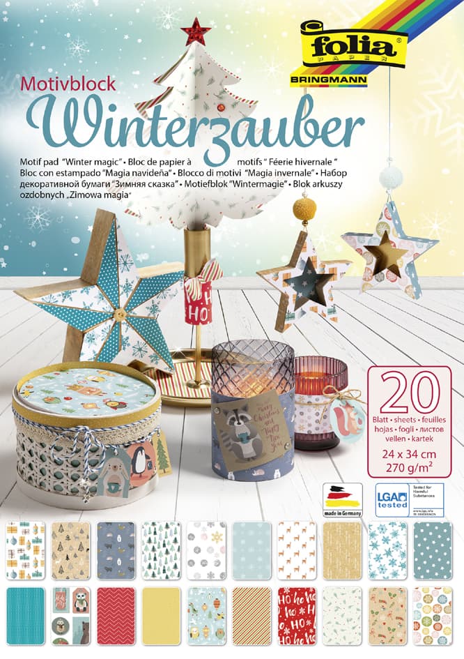 Folia Motivblock , Winterzauber, , 240 X 340 Mm, 20 Blatt