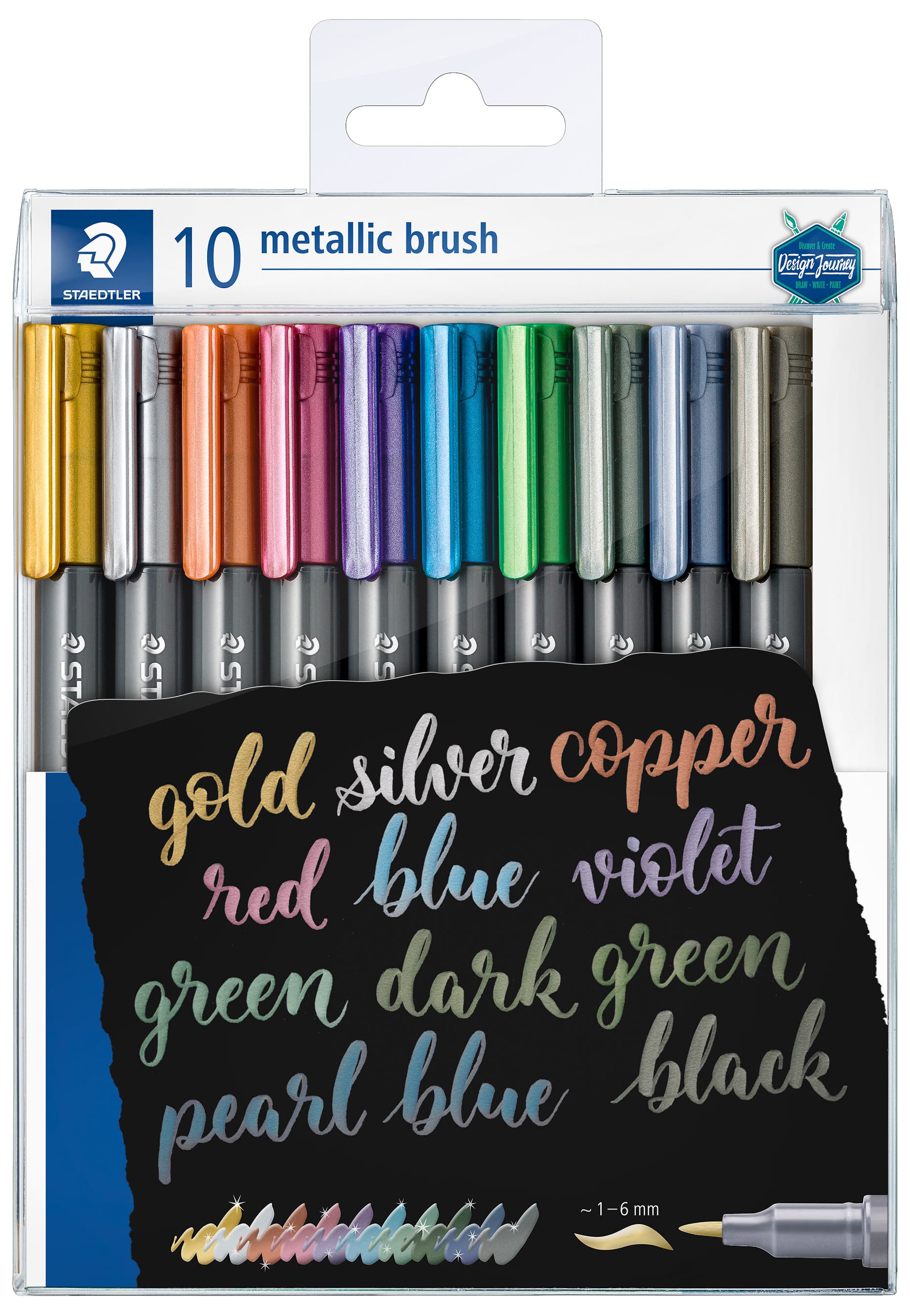 Staedtler Pinselstift Metallic Brush, 10er Etui