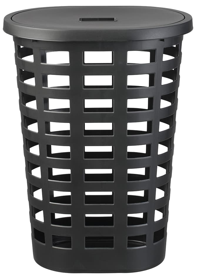 Plast Team Wäschesammler Boston, 54 Liter, Oval, Weiß