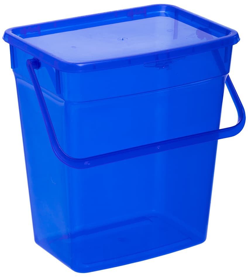 Plast Team Waschmittelbox, 10 Liter, Grau-Transparent