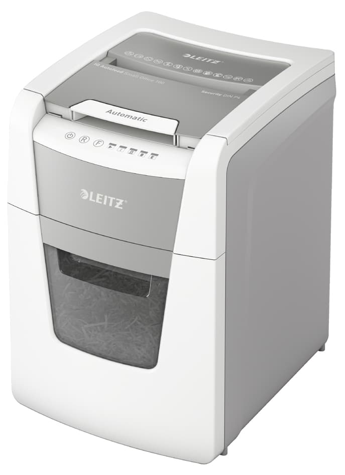 Leitz Aktenvernichter Iq Autofeed Officepro 100 P4, Weiß