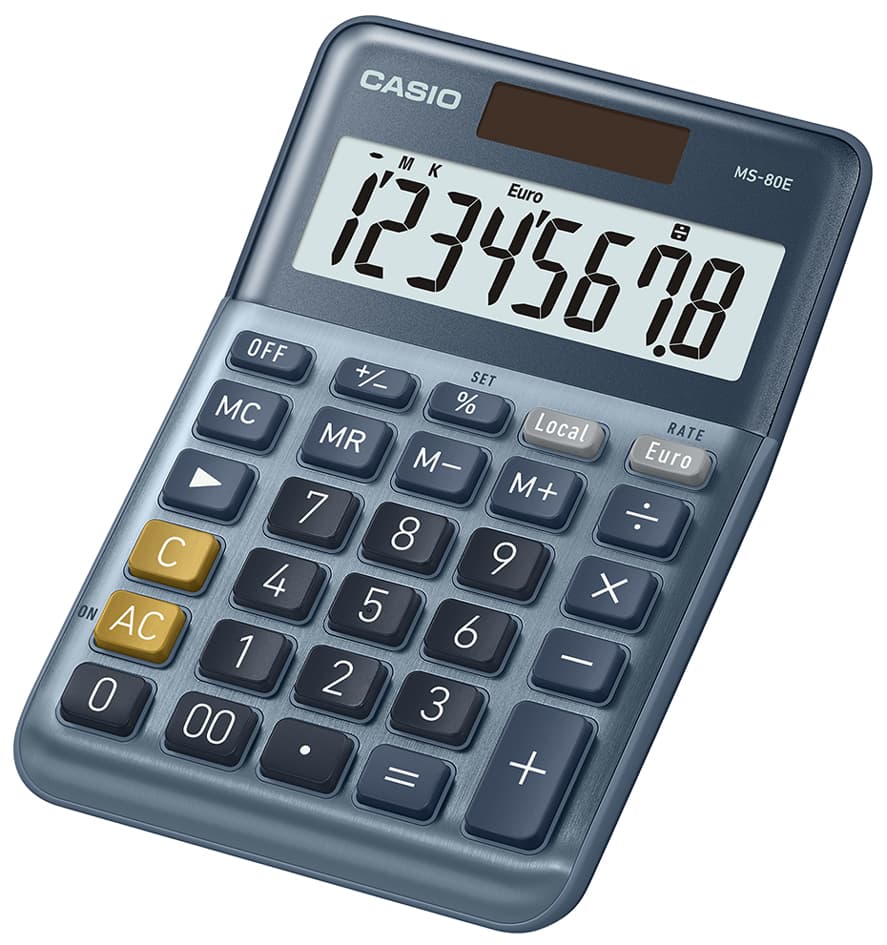 Casio Tischrechner Ms-80e, 8-Stellig, Silber