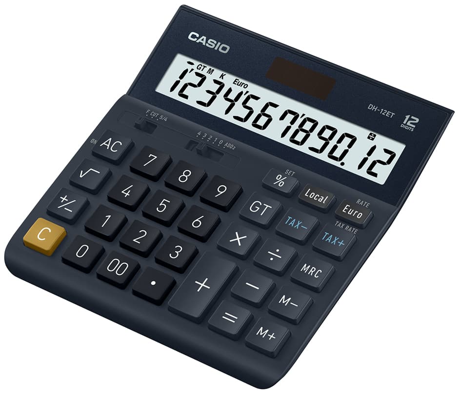 Casio Tischrechner Dh-12et, 12-Stellig, Schwarz