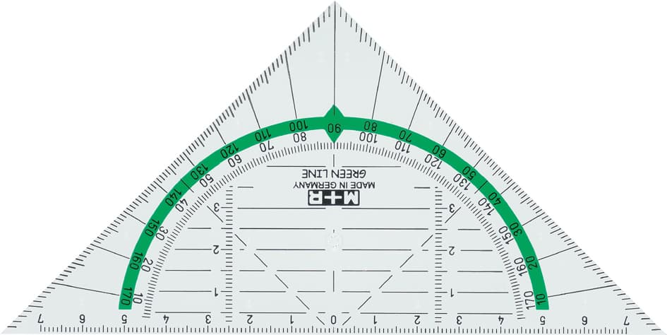 M+R Geometriedreieck , Green Line, , Hypotenuse: 160 Mm