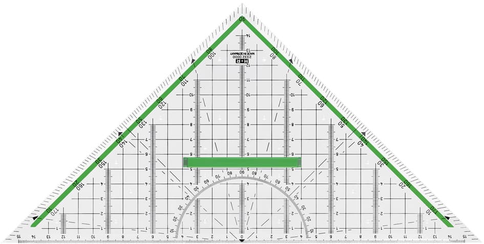 M+R Geometriedreieck, Hypotenuse: 320 Mm, Glasklar