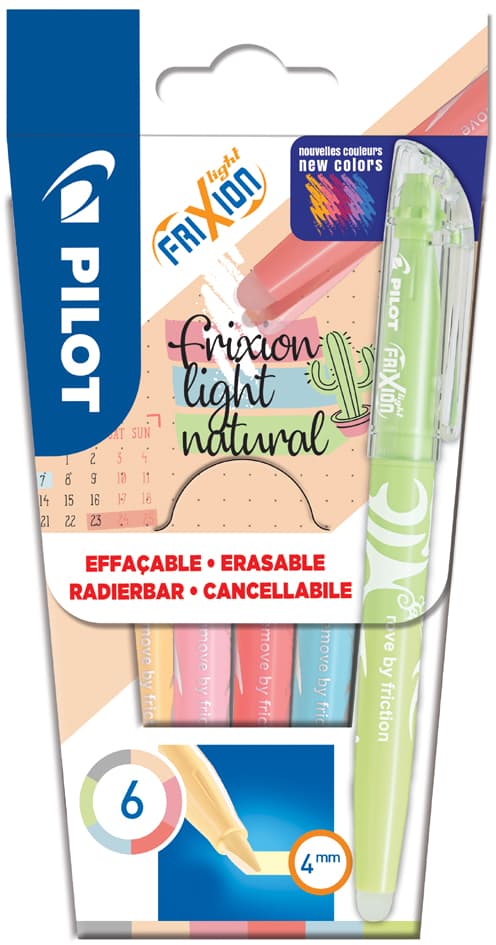 Pilot Textmarker Frixion Light Natural, 6er Etui