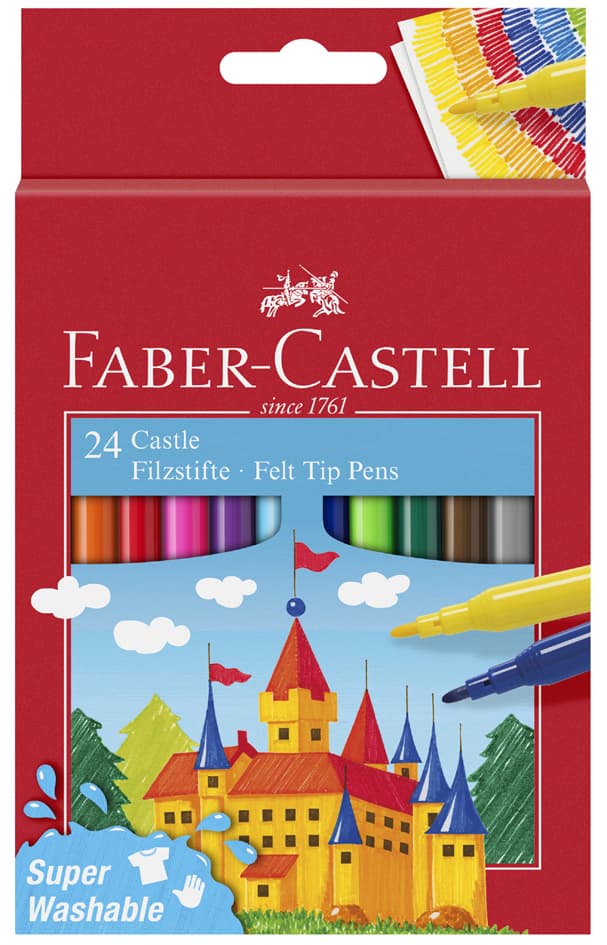 Faber-Castell Fasermaler Castle, 24er Kartonetui