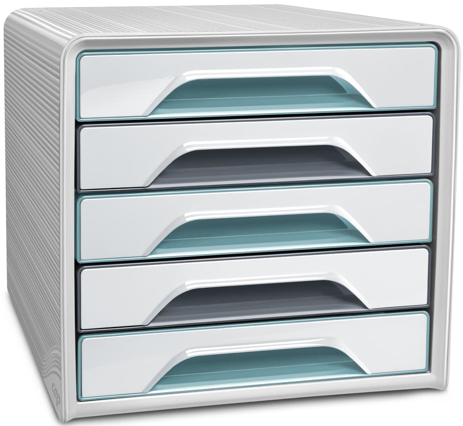 Cep Schubladenbox Smoove Riviera, 5 Schübe, Weiß / Blau