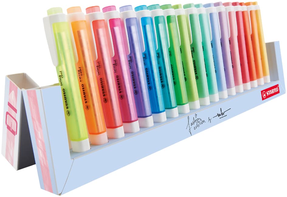 Stabilo Textmarker Swing Cool, 18er Tischset