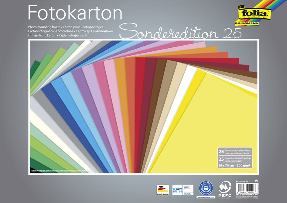 Folia Fotokarton, (B)350 X (H)500 Mm, 300 G/Qm, Sortiert