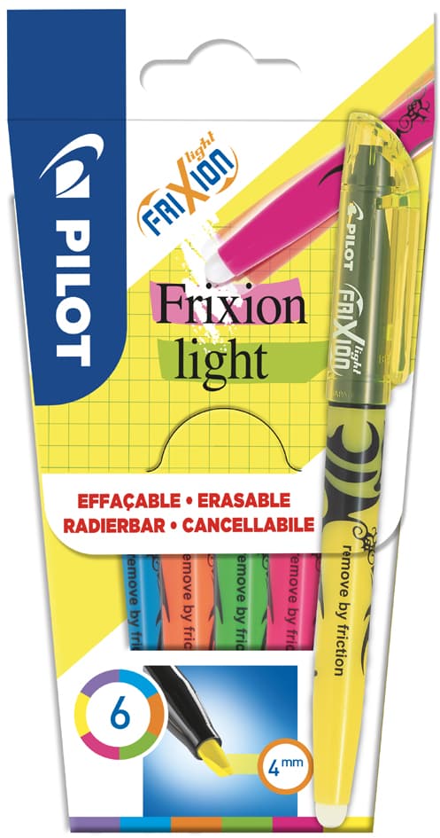Pilot Textmarker Frixion Light, 6er Etui