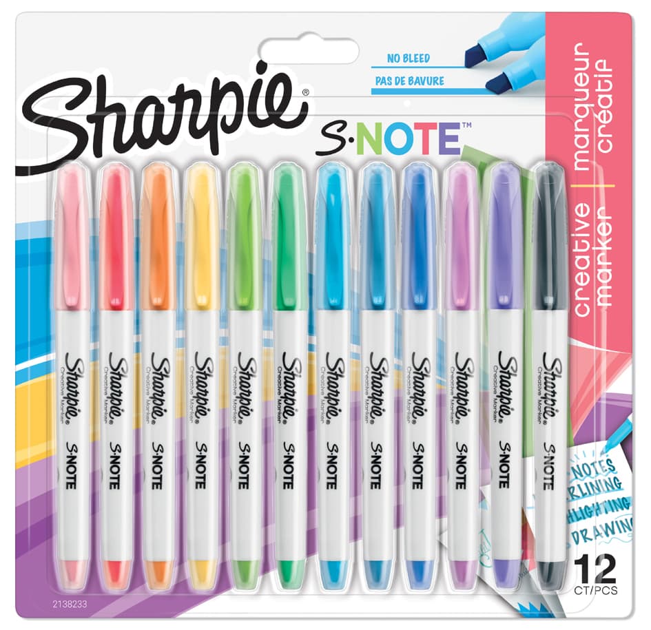 Sharpie Kreativ-Marker S-Note, 12er Blisterkarte