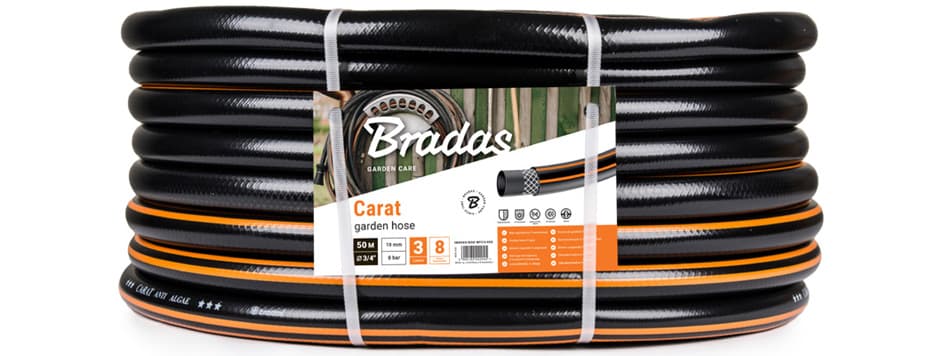 Bradas Gartenschlauch Carat, 3/4, , Schwarz/Orange, 50 M