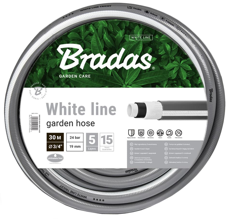 Bradas Gartenschlauch White Line, 3/4, , Silber/Weiß, 30 M