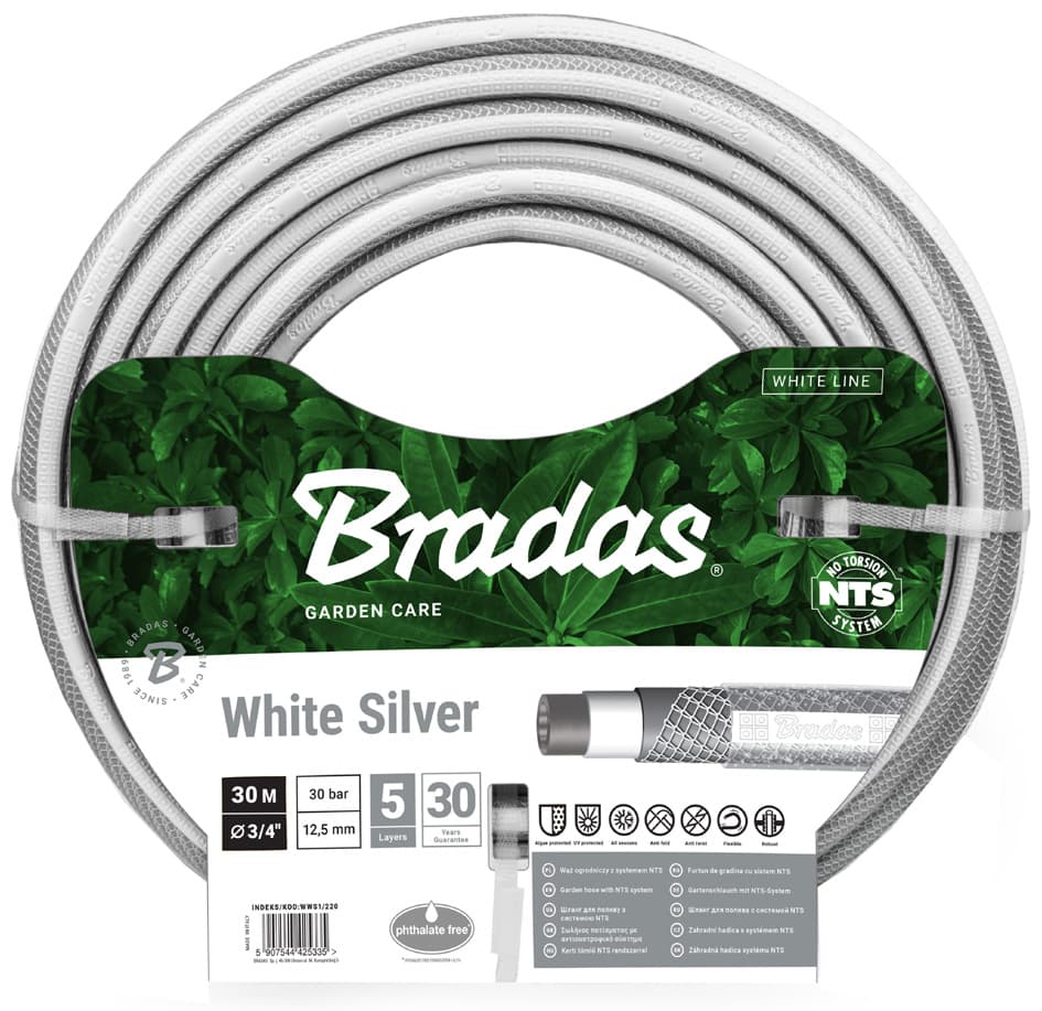 Bradas Gartenschlauch Nts White Silver, 1/2, , 50 M