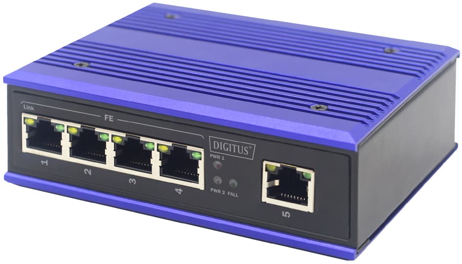 Digitus Industrial Fast Ethernet Switch, 5-Port, Unmanaged