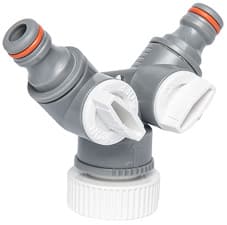 Bradas 2-Wege-Ventil White Line Mit Hahnanschluss 1, - 3/4,