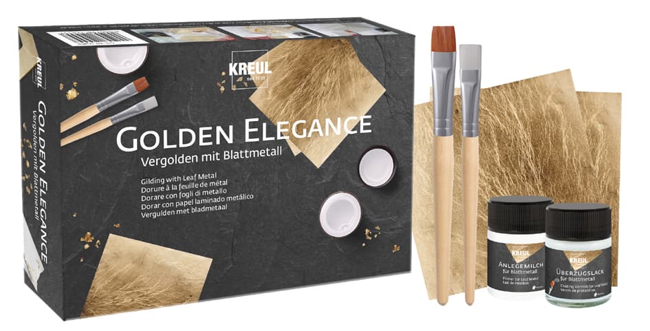 Kreul Vergolden Mit Blattmetall, Set Golden Elegance