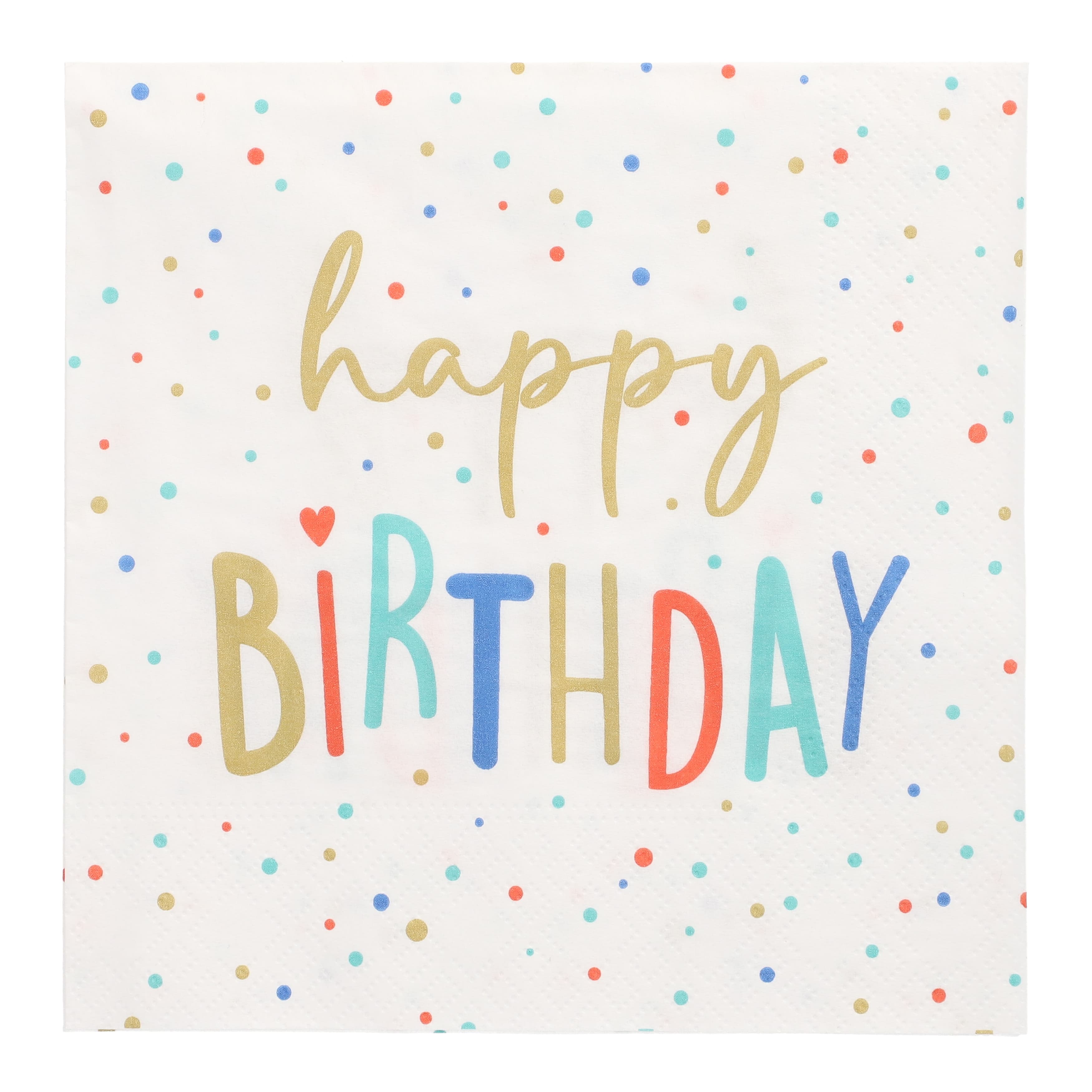 Papstar Motiv-Servietten , Happy Birthday, , 330 X 330 Mm