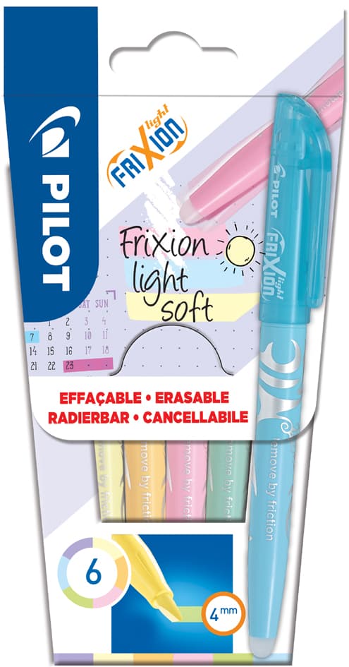 Pilot Textmarker Frixion Light Soft, 6er Etui