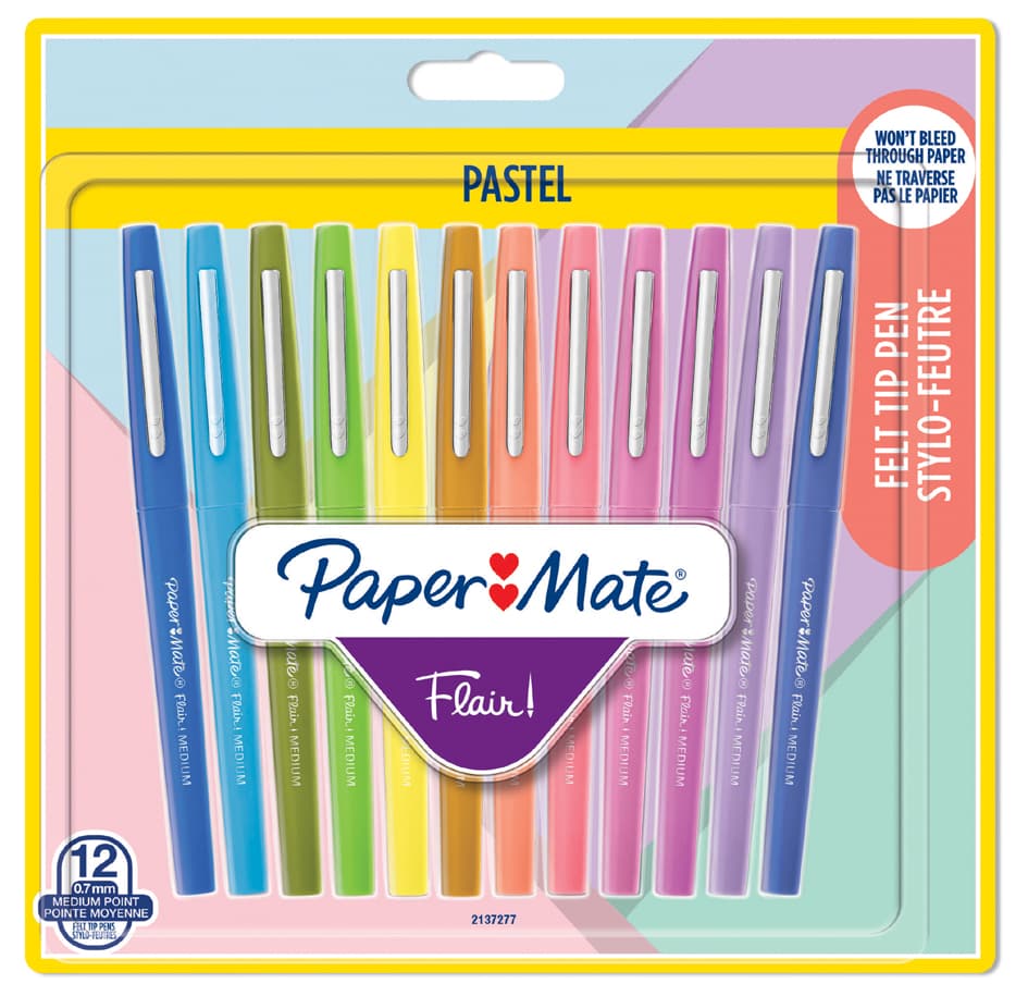 Paper:Mate Faserschreiber Flair Pastell, 12er Blister