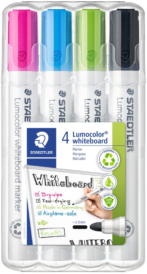 Staedtler Lumocolor Whiteboard-Marker 351, 4er Etui