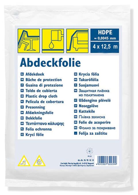 Westex Abdeckfolie Standard, Hdpe, Transparent, 4 X 12,5 M