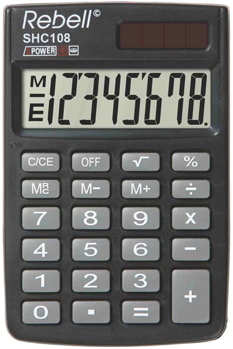 Rebell Taschenrechner Shc 108, Schwarz