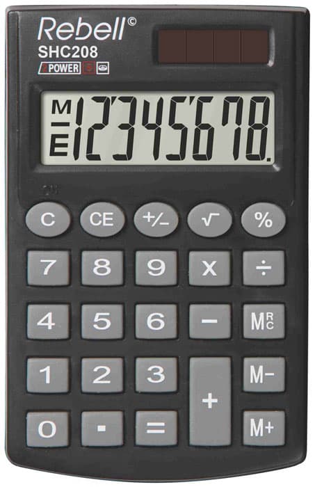 Rebell Taschenrechner Shc 208, Schwarz